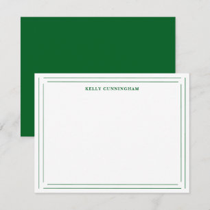 Individuelle Name - Doppelgrenze - Waldgrün Mitteilungskarte