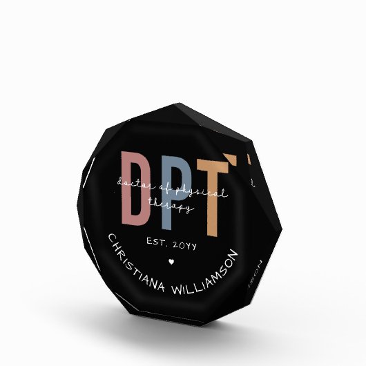 Individuelle Name DPT Arzt für Physikalische Thera Fotoblock (Rechts)