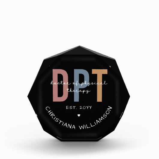 Individuelle Name DPT Arzt für Physikalische Thera Fotoblock (Vorderseite)