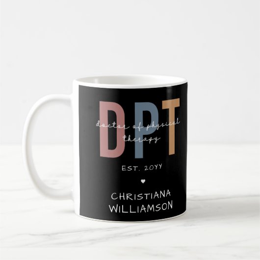 Individuelle Name DPT Arzt für Physikalische Thera Kaffeetasse (Links)