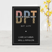 Individuelle Name DPT Arzt für Physikalische Thera Karte (Gelbe Blume)