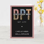 Individuelle Name DPT Arzt für Physikalische Thera Karte (Gelbe Blume)