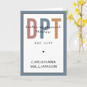 Individuelle Name DPT Arzt für Physikalische Thera Karte (Gelbe Blume)