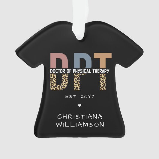 Individuelle Name DPT Arzt für Physikalische Thera Ornament (Vorderseite)