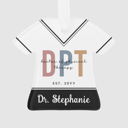 Individuelle Name DPT Arzt für Physikalische Thera Ornament (Rückseite)