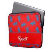 Individuelle Name-Drachen auf Rot Laptopschutzhülle (Vorderseite Links)