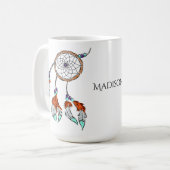 Individuelle Name Dreamcatcher Tasse (Vorderseite Links)