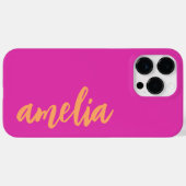 Individuelle Name-Drehbuch fett magentorange Case-Mate iPhone Hülle (Rückseite (Horizontal))
