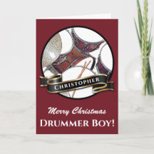 Individuelle Name Drummer Boy Weihnachtstrommel