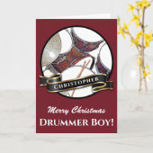 Individuelle Name Drummer Weihnachtstrommel-Kit Mu Karte (Gelbe Blume)