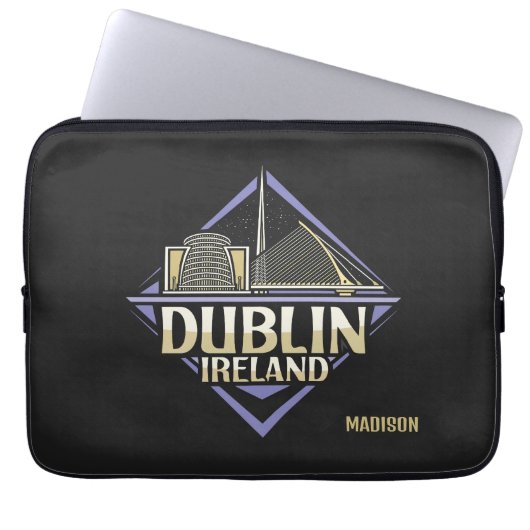 Individuelle Name Dublin Irland Laptopschutzhülle (Vorderseite)