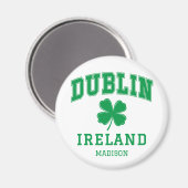 Individuelle Name Dublin Irland Magnet (Vorderseite/Rückseite)