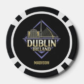 Individuelle Name Dublin Irland Pokerchips (Rückseite)