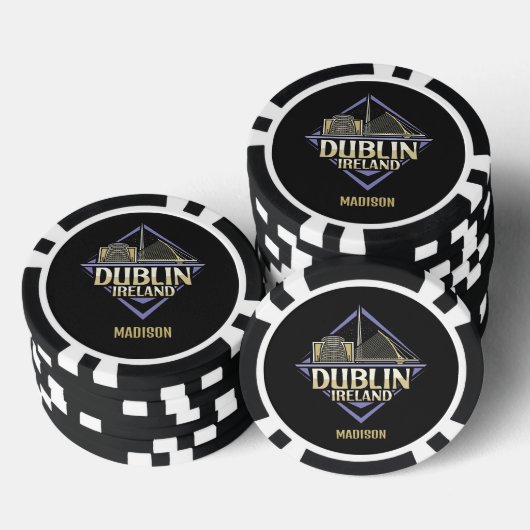 Individuelle Name Dublin Irland Pokerchips (Stapel)