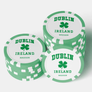 Individuelle Name Dublin Irland Pokerchips