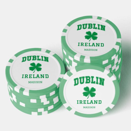 Individuelle Name Dublin Irland Pokerchips (Stapel)