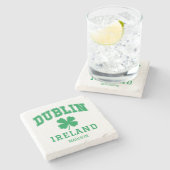 Individuelle Name Dublin Irland Steinuntersetzer (Seitenansicht)