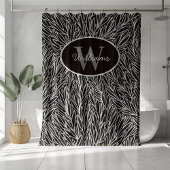 Individuelle Name Duschvorhang Botanische Monogram
