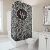 Individuelle Name Duschvorhang Botanische Monogram (Beispiel)