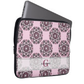 Individuelle Name Dusky Rose Cherry Blossom Dot Ma Laptopschutzhülle (Vorne Rechts)