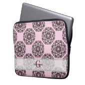 Individuelle Name Dusky Rose Cherry Blossom Dot Ma Laptopschutzhülle (Vorderseite Links)