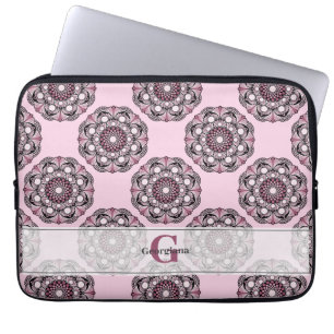 Individuelle Name Dusky Rose Cherry Blossom Dot Ma Laptopschutzhülle