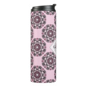 Individuelle Name Dusky Rose Cherry Blossom Dot Ma Thermosbecher (Nach links gedreht)