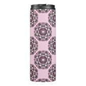 Individuelle Name Dusky Rose Cherry Blossom Dot Ma Thermosbecher (Rückseite)