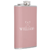 Individuelle Name Dusty Rose Pink Golf Clubs Flachmann (Rechts)