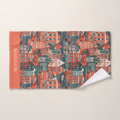 Individuelle Name Dutch Houses Pattern Badhandtuch Set (Handtuch)