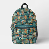 Individuelle Name Dutch Houses Pattern Bedruckter Rucksack (Vorderseite)