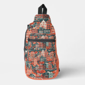 Individuelle Name Dutch Houses Pattern Crossbody Bag (Vorderseite)