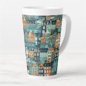 Individuelle Name Dutch Houses Pattern Milchtasse (Rechte Ecke)