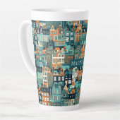 Individuelle Name Dutch Houses Pattern Milchtasse (Linke Ecke)