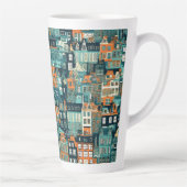 Individuelle Name Dutch Houses Pattern Milchtasse (Rechts)