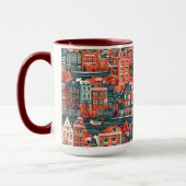Individuelle Name Dutch Houses Pattern Tasse (Links)