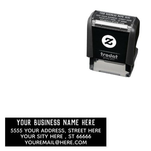 Individuelle Name E-Mail-Adresse Farbe Selbstfarbi Permastempel (Beispiel)
