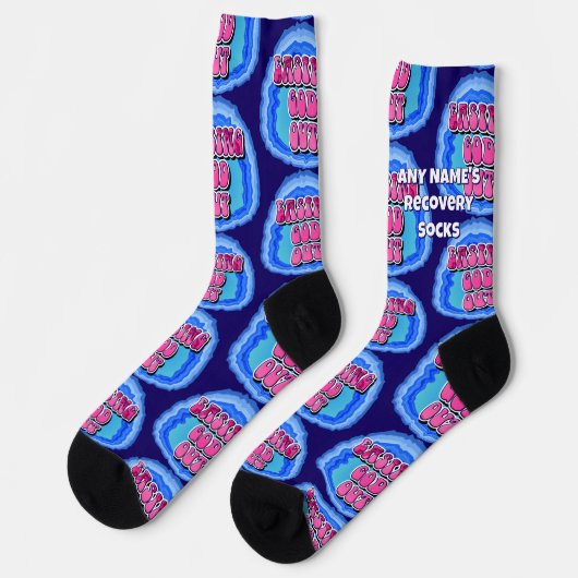 INDIVIDUELLE NAME Easing GOD-Out Geode 12 Step-OM Socken (Linkes Detail)