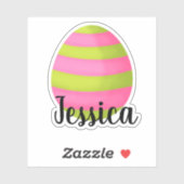 INDIVIDUELLE NAME EASTER EGG AUFKLEBER (Blatt)