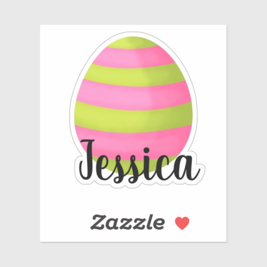 INDIVIDUELLE NAME EASTER EGG AUFKLEBER (Blatt)