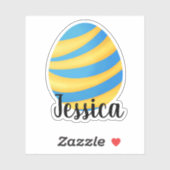 INDIVIDUELLE NAME EASTER EGG AUFKLEBER (Blatt)