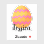 INDIVIDUELLE NAME EASTER EGG AUFKLEBER (Blatt)