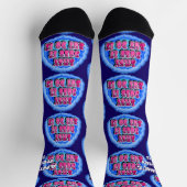 INDIVIDUELLE NAME Easy macht es Geode 12 Step OM S Socken (Oben)