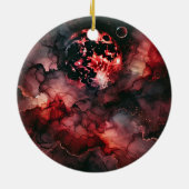 Individuelle Name Eerie Bloomonden Halloween Alkoh Keramik Ornament (Hinten)