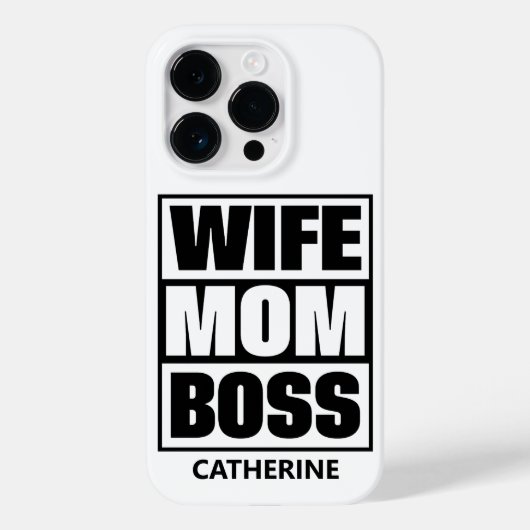Individuelle Name Ehefrau - Mama - Boss Case-Mate iPhone Hülle (Rückseite)