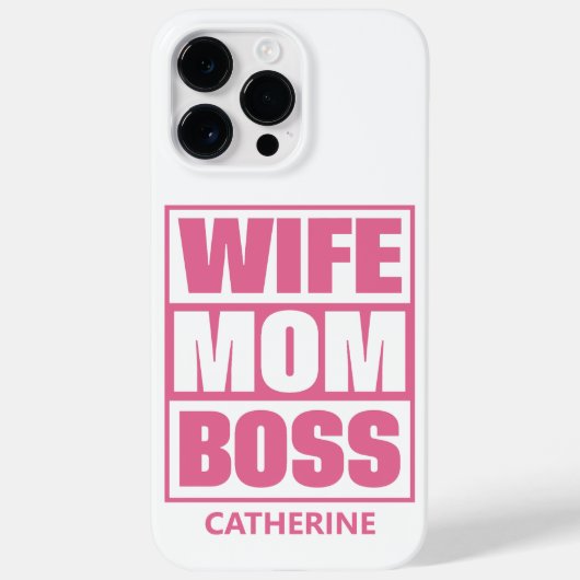Individuelle Name Ehefrau - Mama - Boss Case-Mate iPhone Hülle (Rückseite)