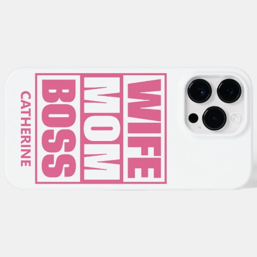 Individuelle Name Ehefrau - Mama - Boss Case-Mate iPhone Hülle (Rückseite (Horizontal))