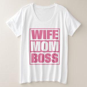 Individuelle Name Ehefrau - Mama - Boss Große Größe T-Shirt