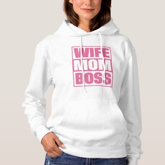 Individuelle Name Ehefrau - Mama - Boss Hoodie (Vorderseite)
