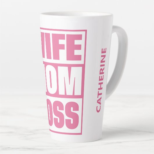 Individuelle Name Ehefrau - Mama - Boss Milchtasse (Rechte Ecke)